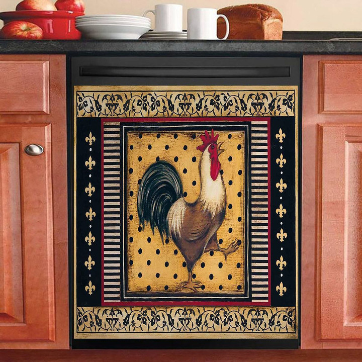 Vintage Rooster Pattern NI2901223YC Decor Kitchen Dishwasher Cover