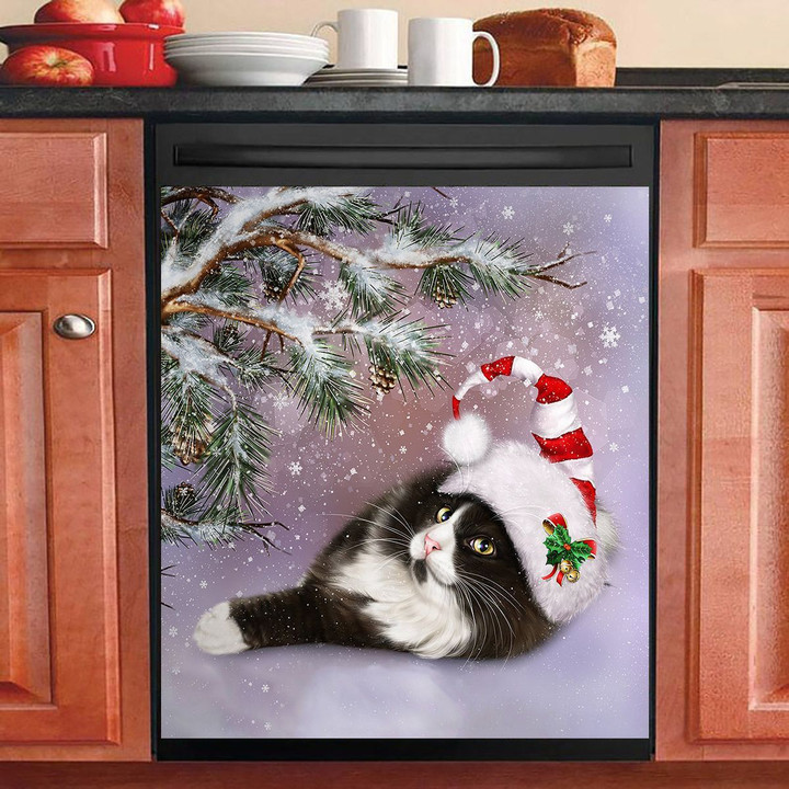 Santa Cat NI1011079KL Decor Kitchen Dishwasher Cover