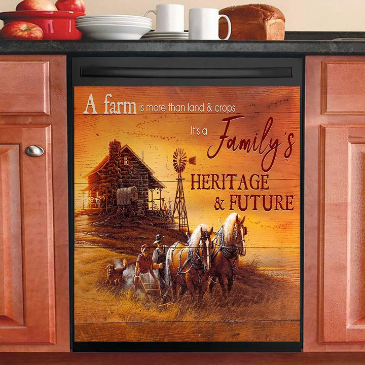Horse Farm Is A Family Heritage And Future KL1211014VB Decor Kitchen Dishwasher Cover