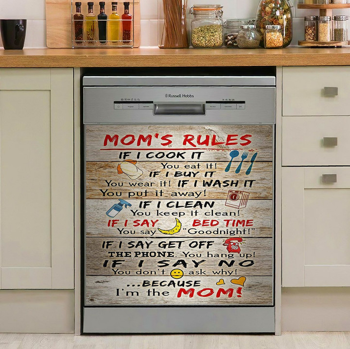 Family Mom's Rules NI0610090KL Decor Kitchen Dishwasher Cover