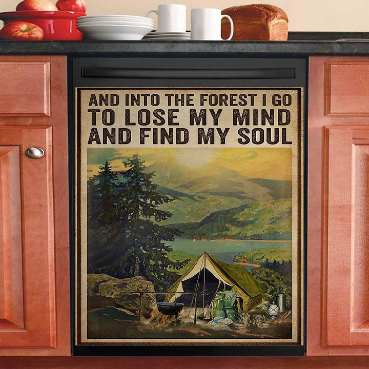 Vintage And Into The Forest Camping Lose My Mind NI0112107KL Decor Kitchen Dishwasher Cover