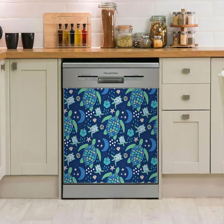 Sea Turtle Blue Pattern TH1911176CL Decor Kitchen Dishwasher Cover