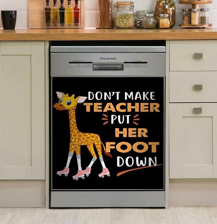 Giraffe Teacher NI06100105DD Decor Kitchen Dishwasher Cover