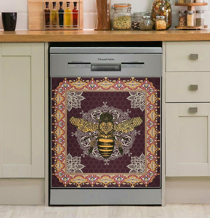 Bee Flower Vintage NI1010005HN Decor Kitchen Dishwasher Cover
