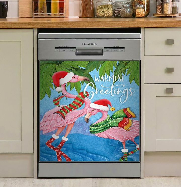 Flamingo Warmest Greetings NI2811423NT Decor Kitchen Dishwasher Cover