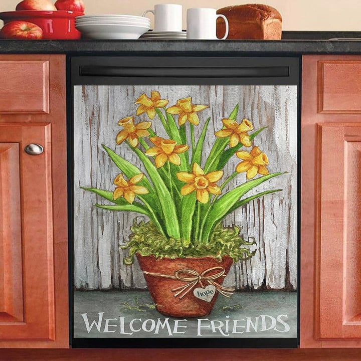 Daffodils Welcome Friends NI0511032KL Decor Kitchen Dishwasher Cover