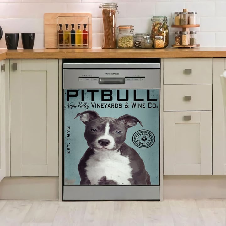 American Pitbull Wine TH0711656CL Decor Kitchen Dishwasher Cover