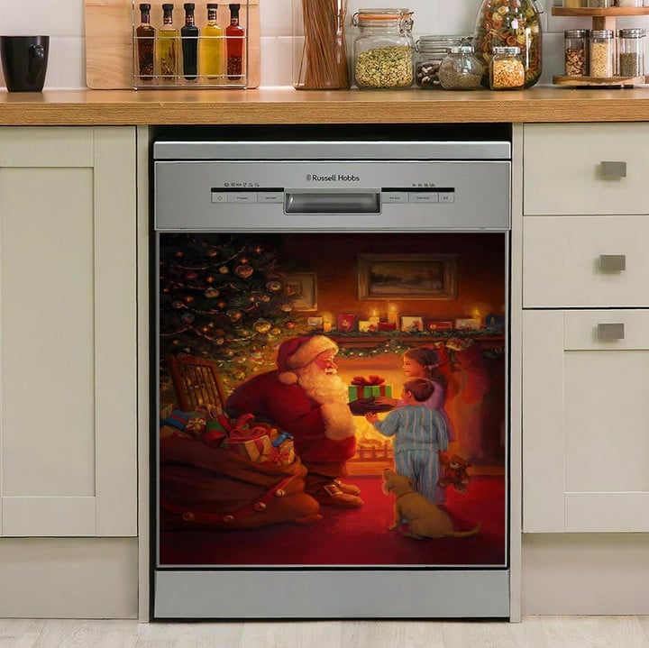 Christmas Santa Claus And Children NI3011030KL Decor Kitchen Dishwasher Cover