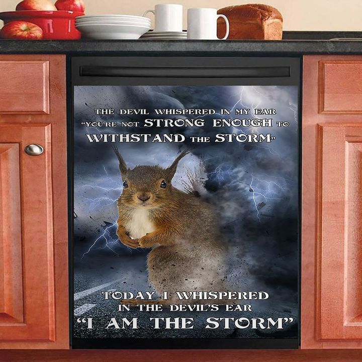 Squirrel I Am The Storm NI1610154KL Decor Kitchen Dishwasher Cover