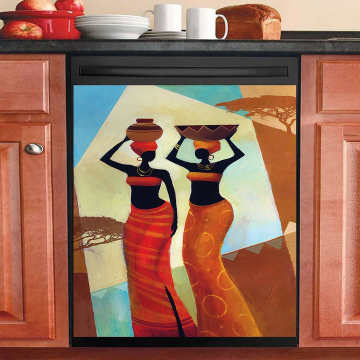 Two Traditional Africa Women NI2010049TT Decor Kitchen Dishwasher Cover