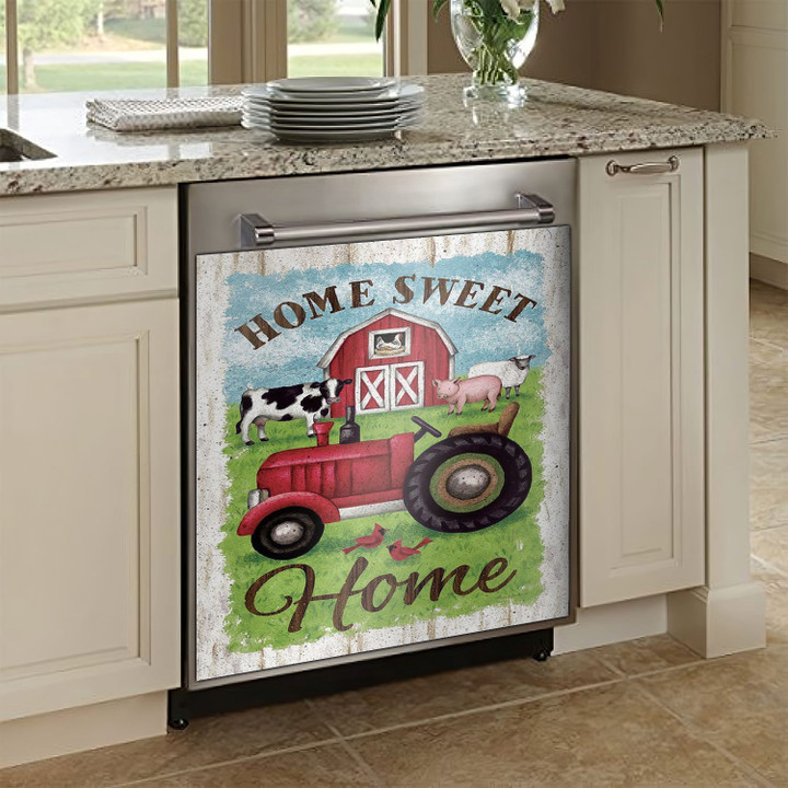 Tractor And Barn Home Sweet Home NI1611014QV Decor Kitchen Dishwasher Cover