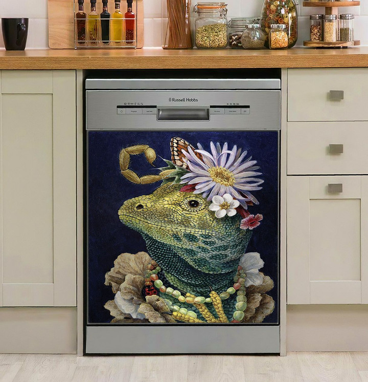 Iguana And Ladybug NI0810021LD Decor Kitchen Dishwasher Cover