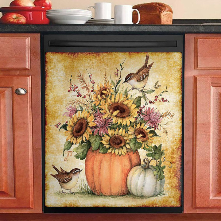 Pumpkin Sunflowers NI1201172NT Decor Kitchen Dishwasher Cover