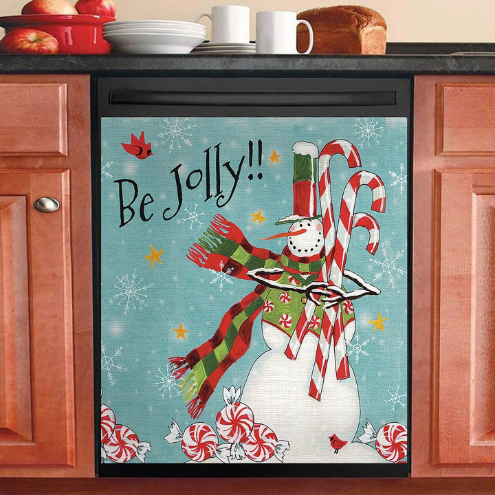 Sweet Snowmen Be Jolly Christmas NI1212108KL Decor Kitchen Dishwasher Cover