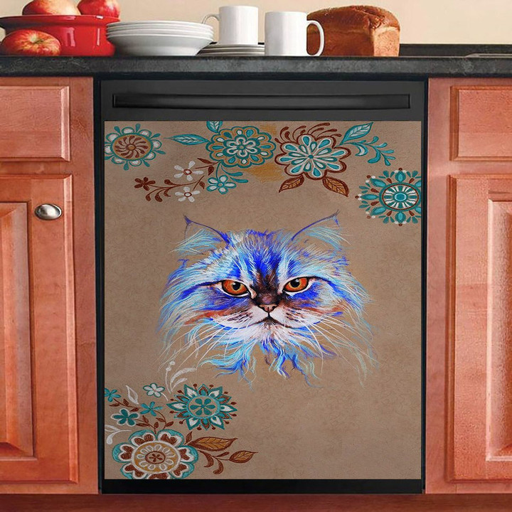 Colorful Cat Pattern NI0112066NT Decor Kitchen Dishwasher Cover