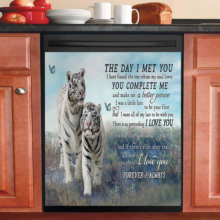 Tiger Couple The Day I Met You NI0502171YC Decor Kitchen Dishwasher Cover