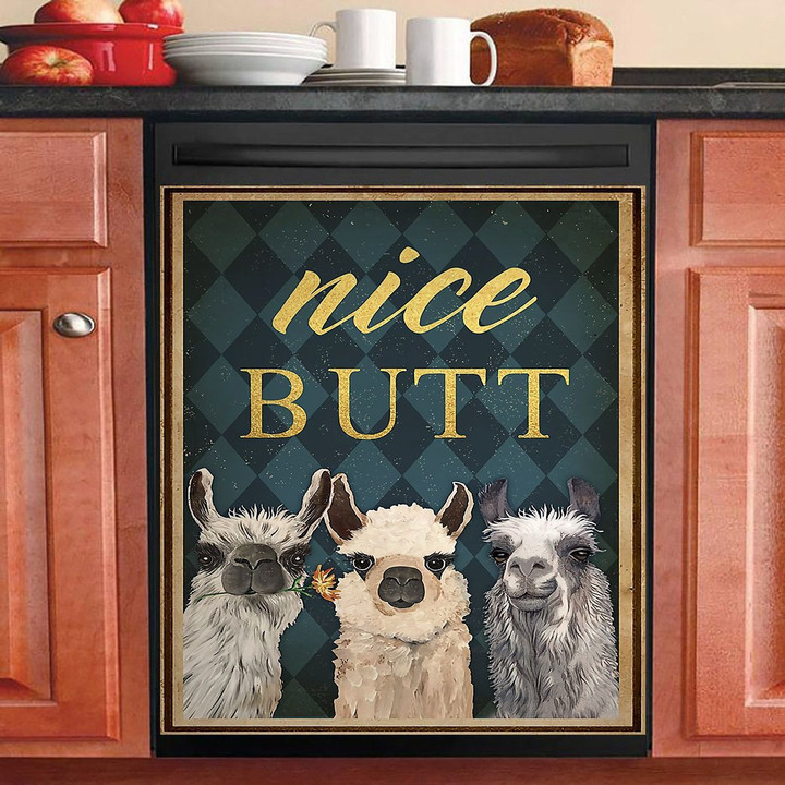 Nice Butt Llama NI2710053KL Decor Kitchen Dishwasher Cover