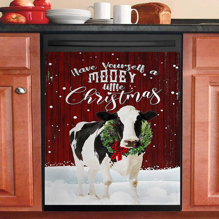A Little Mooey Christmas NI2612002NT Decor Kitchen Dishwasher Cover