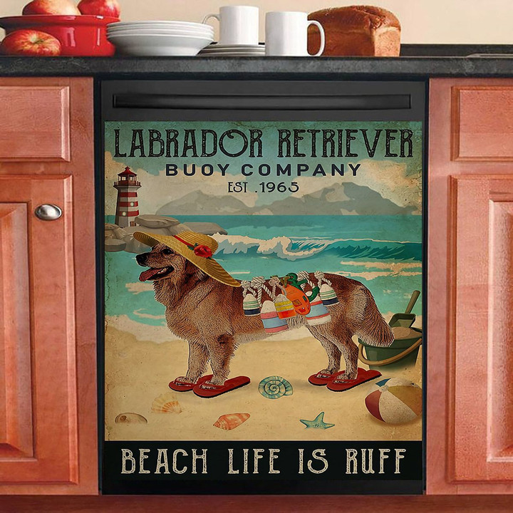 Vintage Buoy Company Labrador Retriever NI1212204KL Decor Kitchen Dishwasher Cover