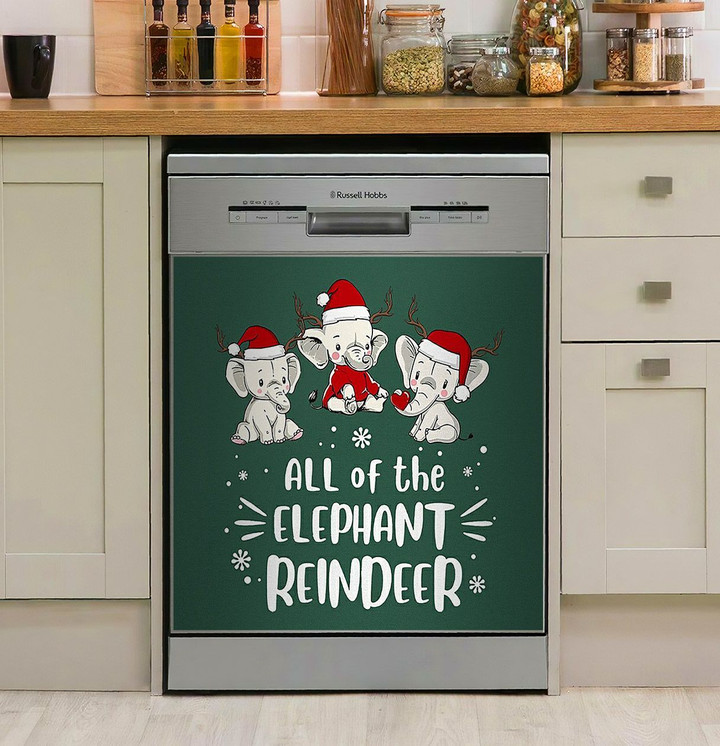 Elephant   All Of The Elephant Reindeer NI0810042DD Decor Kitchen Dishwasher Cover
