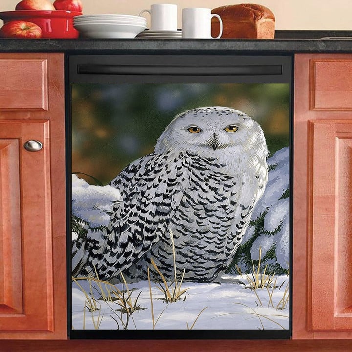 Snowy Owl NI0901052YB Decor Kitchen Dishwasher Cover