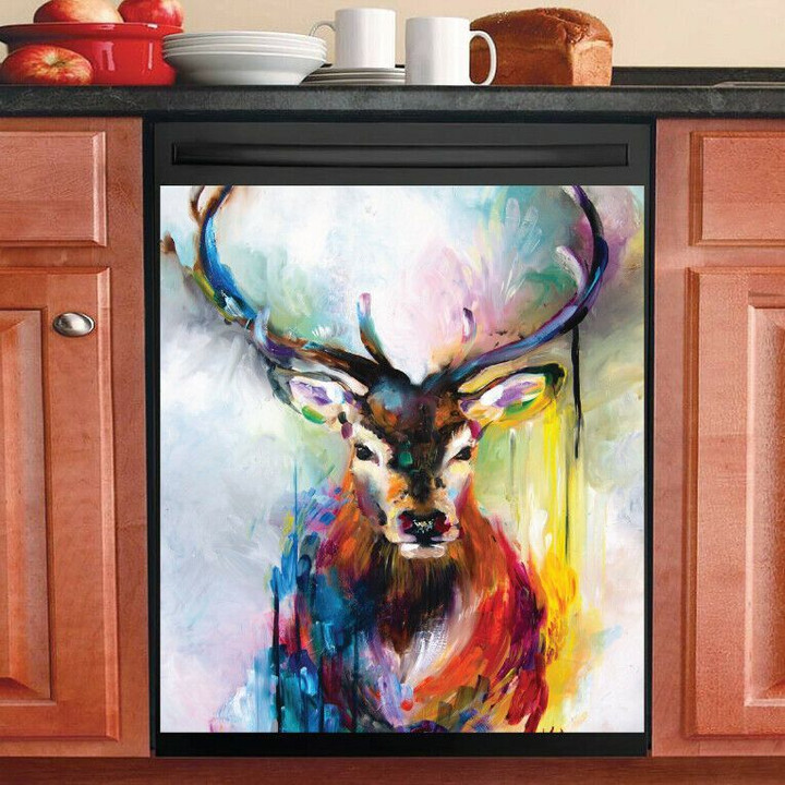 Beautiful Rainbow Deer NC1111046CL Decor Kitchen Dishwasher Cover