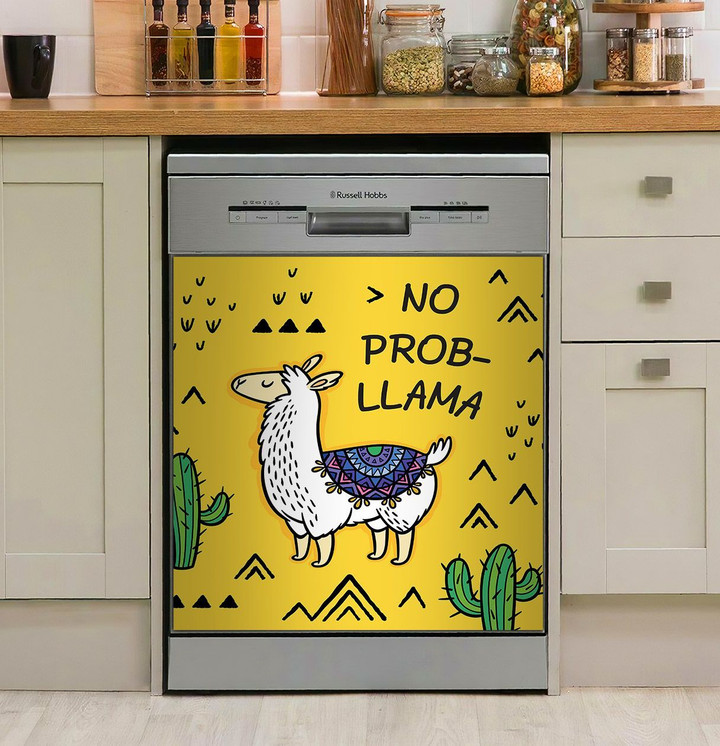 No Prob Llama Cute Llama NI0610061DT Decor Kitchen Dishwasher Cover