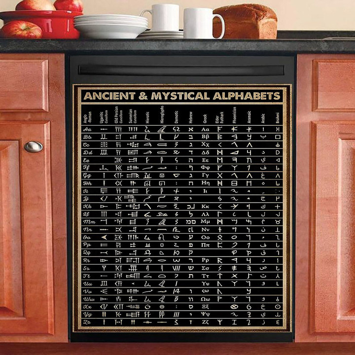 Retro Ancient Alphabets NI2710055KL Decor Kitchen Dishwasher Cover