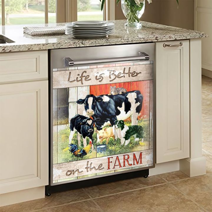 Farm AM0510848CL Decor Kitchen Dishwasher Cover