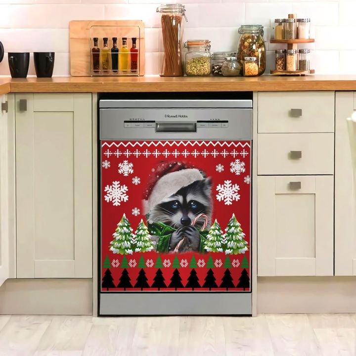 Raccoon Christmas TH0211358CL Decor Kitchen Dishwasher Cover
