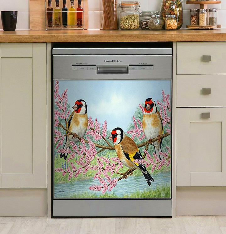European Goldfinch NI1212200DD Decor Kitchen Dishwasher Cover