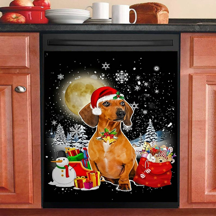 Christmas Dachshund NI2010004KL Decor Kitchen Dishwasher Cover