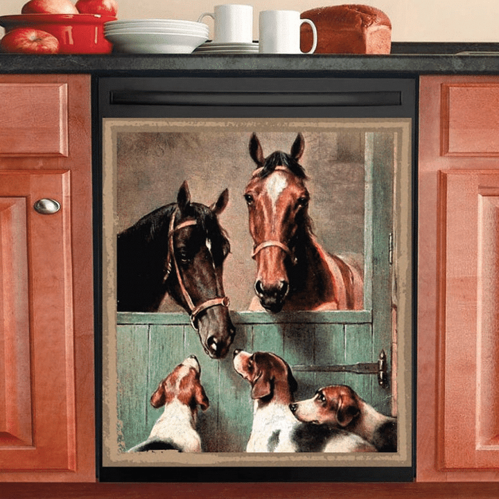 Farm Horse AM0510943CL Decor Kitchen Dishwasher Cover