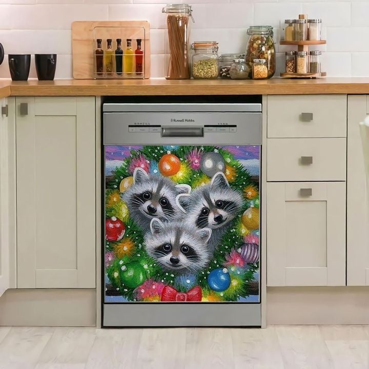 Raccoon Leaves TH0211386CL Decor Kitchen Dishwasher Cover