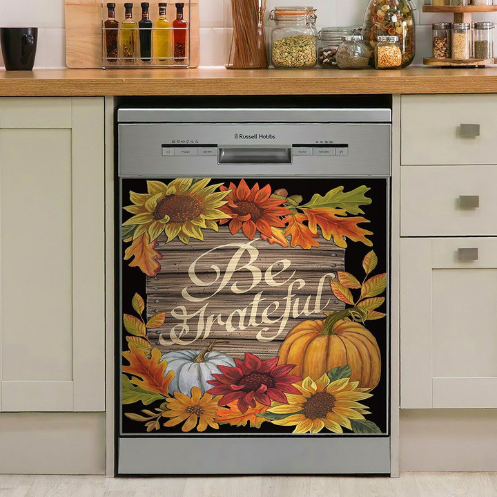 Be Grateful Thanksgiving NI0611012KL Decor Kitchen Dishwasher Cover