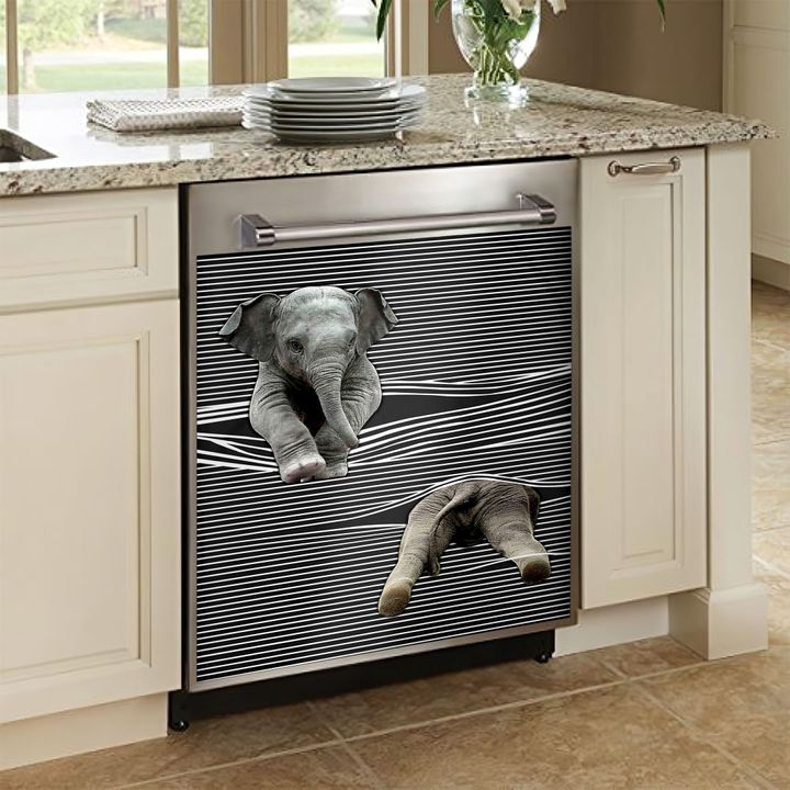 Elephant AM0510767CL Decor Kitchen Dishwasher Cover