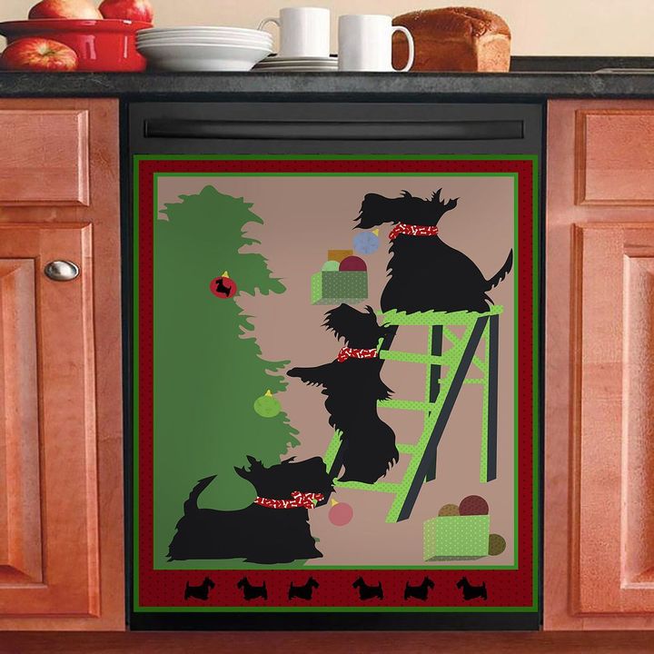 Scottie Dogs Family NI1812156KL Decor Kitchen Dishwasher Cover