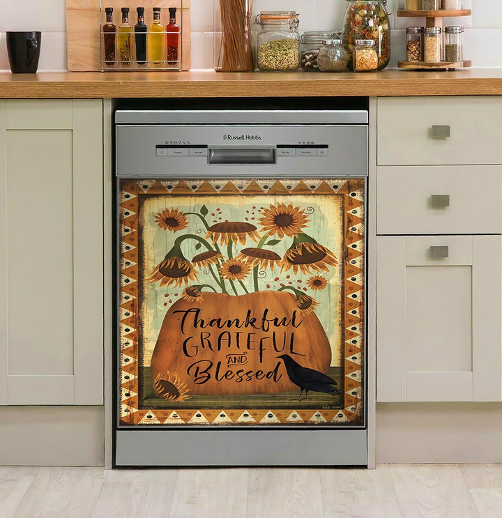 Thankful Grateful Blessed NI1510011HY Decor Kitchen Dishwasher Cover