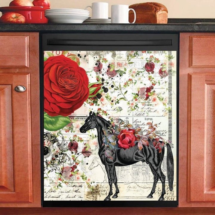 Horse AM0710456CL Decor Kitchen Dishwasher Cover