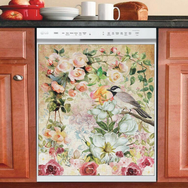 Beautiful Vintage Birds NC1111063CL Decor Kitchen Dishwasher Cover