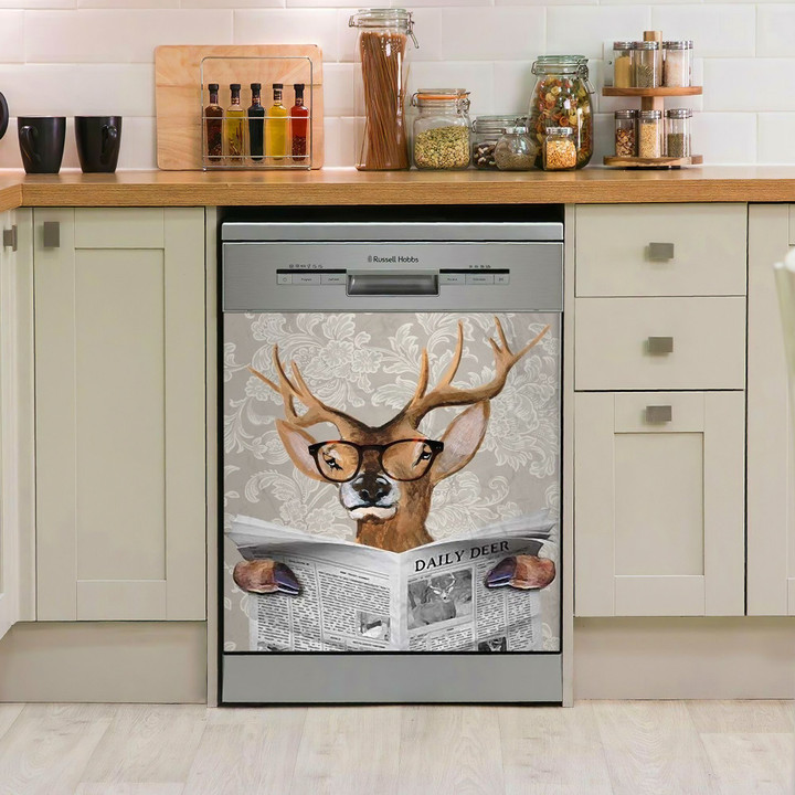 Reading Deer TH0311266CL Decor Kitchen Dishwasher Cover