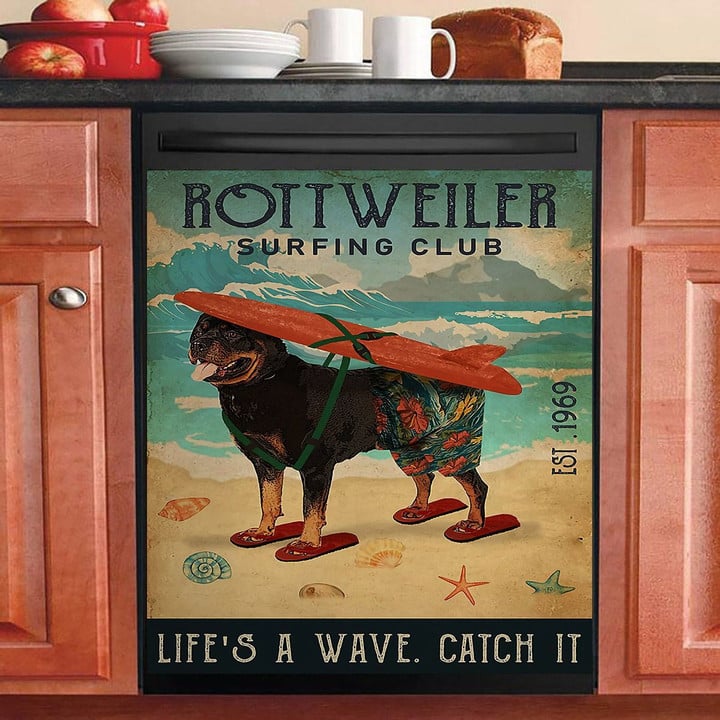 Surfing Club Rottweiler NI3110095KL Decor Kitchen Dishwasher Cover