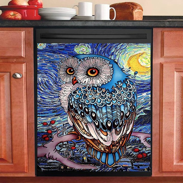 Starry Night Owls NI3010080KL Decor Kitchen Dishwasher Cover