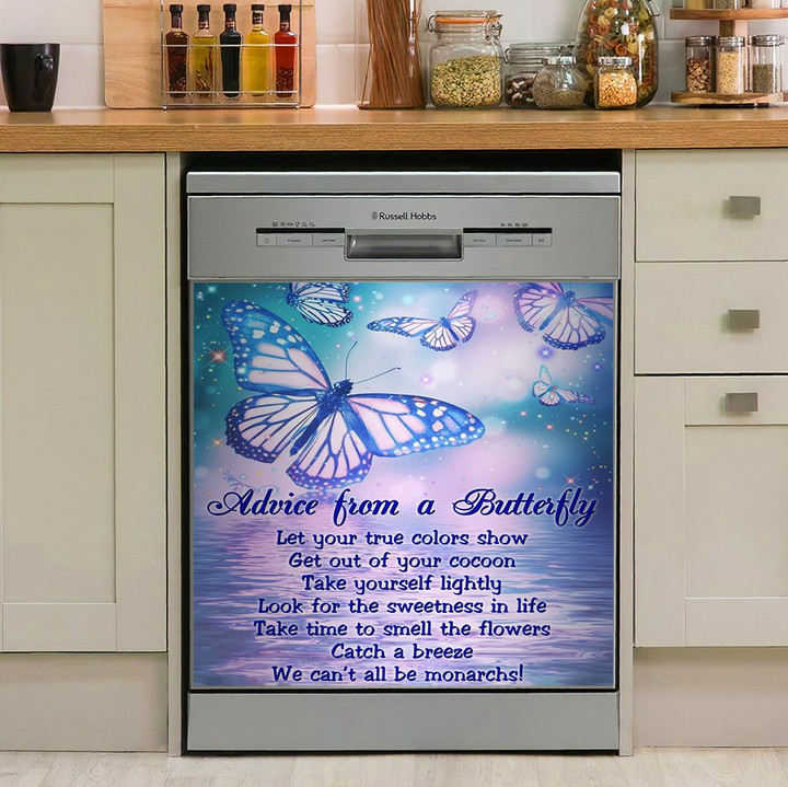 Advice From A Butterfly NI2511002KL Decor Kitchen Dishwasher Cover