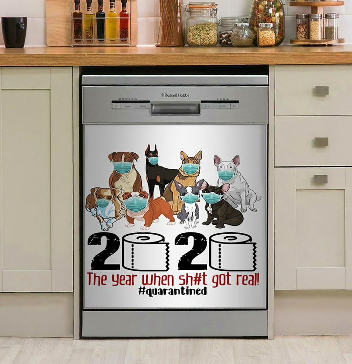 Dog Quarantined NI06100127DD Decor Kitchen Dishwasher Cover