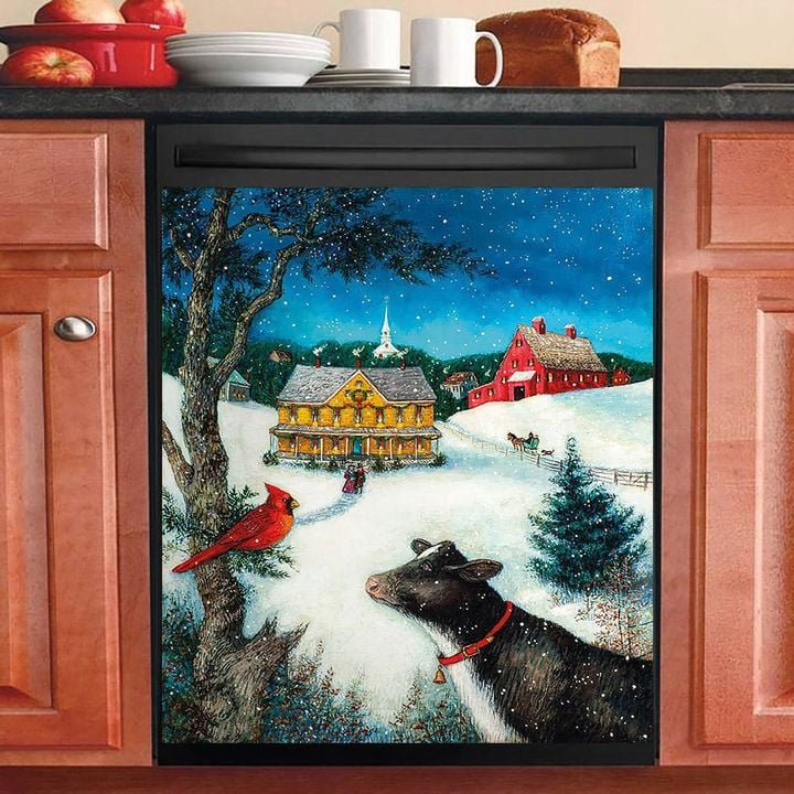Holiday Greeting NI1912063NT Decor Kitchen Dishwasher Cover