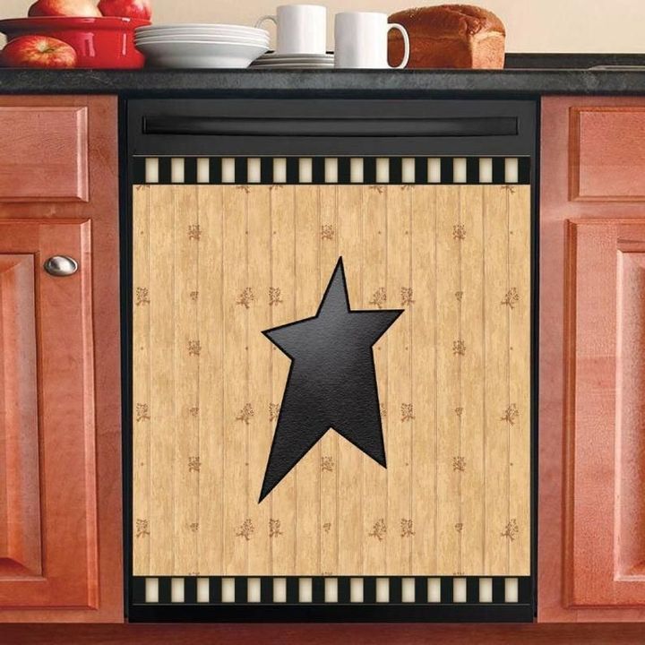 Primitive Barn Star On Wood Pattern TH0510232CL Decor Kitchen Dishwasher Cover