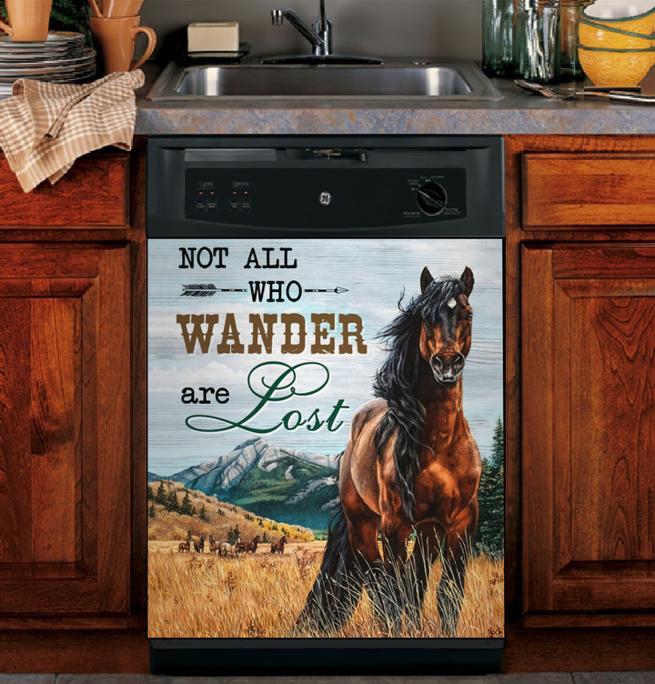 Horse TH2110107CL Decor Kitchen Dishwasher Cover
