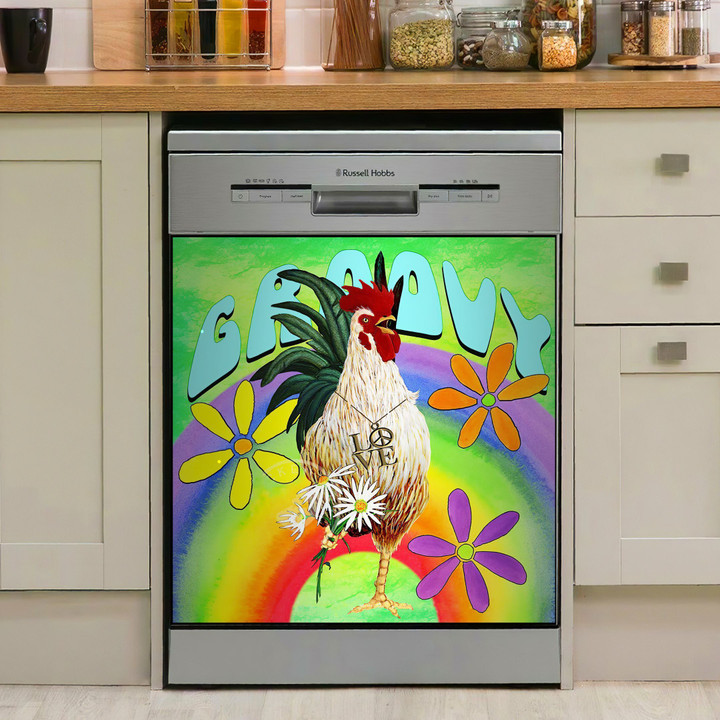 Colorful Rooster TH0311402CL Decor Kitchen Dishwasher Cover