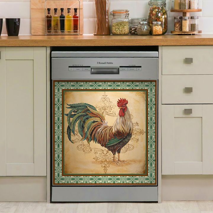 Rooster TH0311431CL Decor Kitchen Dishwasher Cover
